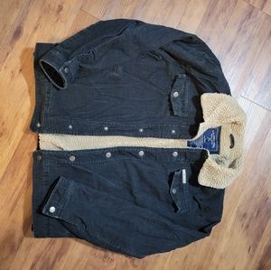 Vintage US POLO ASSN Corduroy Sherpa Jacket Overcoat Size L